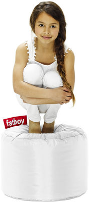 Pouf Point - Fatboy Ø 50 x H 35 cm blanc en tissu