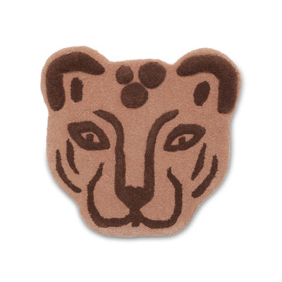 Decoration - Children's Home Accessories - Léopard Rug - / Wall decoration - 60 x 57 cm by Ferm Living - Leopard / Brown - New-zealand wool