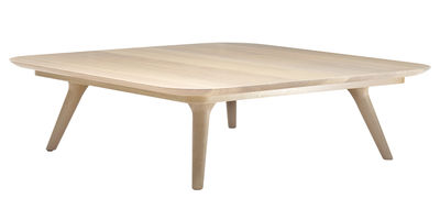 Arredamento - Tavolini  - Tavolino basso Zio / 110 x 110 cm - Quercia - Moooi - Quercia bianca - Rovere massello sbiancato