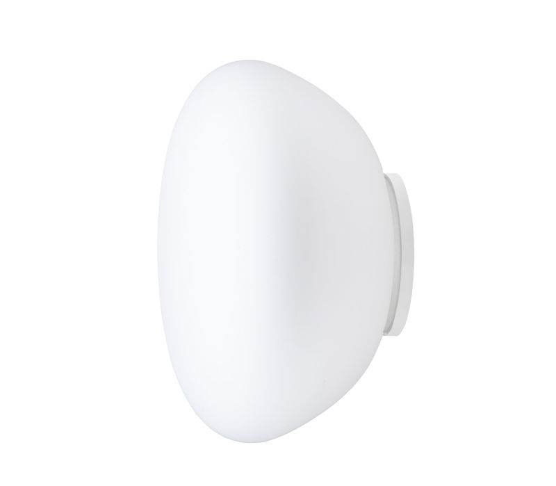 Luminaire - Appliques - Applique Poga verre blanc Ø 42 cm - Fabbian - Blanc - Verre