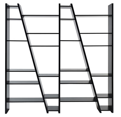 Furniture - Bookcases & Bookshelves - Delta 004 Bookcase - L 190 x H 195 cm by POP UP HOME - Black - Honeycomb panels, Melamine
