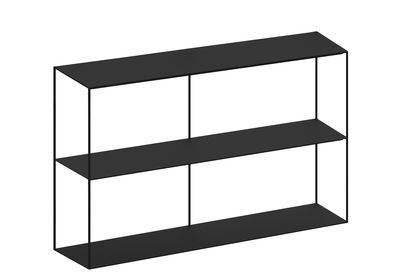 Furniture - Bookcases & Bookshelves - Slim Irony Bookcase - L 124 cm x H 82 cm by Zeus - Black copper - Painted steel