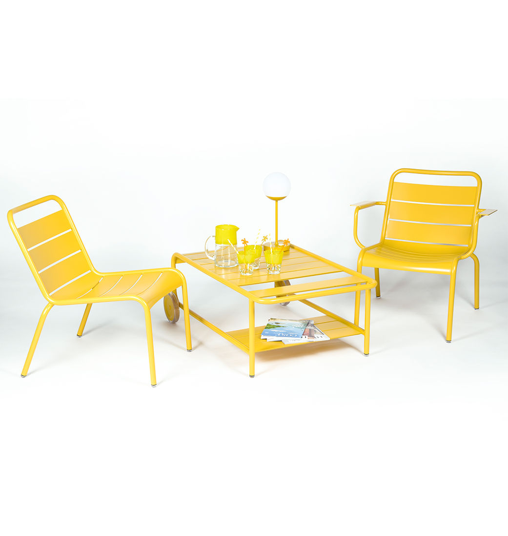 Fermob Luxembourg Lounge chair Yellow Made In Design UK