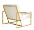 Goldfinger Padded armchair - / Fabric & brass by Jonathan Adler