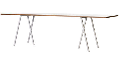 Vitrine IT - Vitrine Mobilier IT - Loop Table - L 200 cm by Hay - L 200 cm - White - Lacquered steel, Stratified