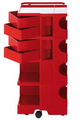 Arredamento - Complementi d'arredo - Carrello/tavolo d'appoggio Boby - h 94 di B-LINE - Rosso - ABS