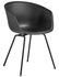 Poltrona imbottita About a chair AAC26 / Cuoio lato interno & gambe metallo - Hay