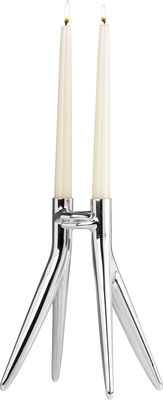 Decoration - Candles & Candle Holders - Abbracciaio Candelabra by Kartell - Silver - Galvanized aluminium
