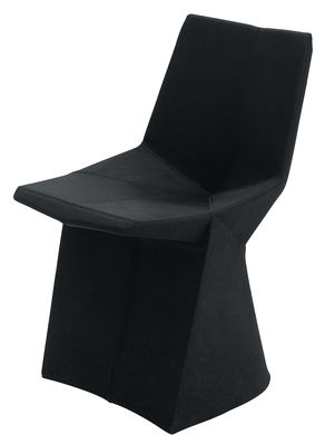 Mobilier - Chaises, fauteuils de salle à manger - Chaise rembourrée Mars - ClassiCon - Tissu noir - Acier, Laine, Ouate de polyester