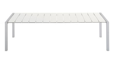 Outdoor - Garden Tables - Sushi Outdoor Rectangular table - L 180 cm by Kristalia - White laminate - Anodized aluminium, Thermo-stratified Fenix-NTM®