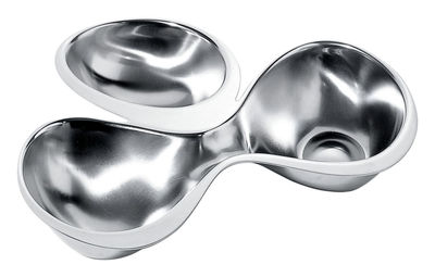 Tisch und Küche - Salatschüsseln und Schalen - Babyboop Schale - Alessi - 3 Fächer - Aluminium