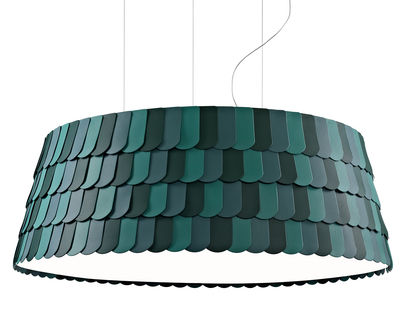 Illuminazione - Lampadari - Sospensione Roofer - Ø 119 x H 41,5 cm di Fabbian - Verde - Gomma
