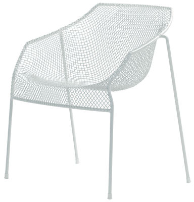 Furniture - Chairs - Heaven Stackable armchair - Metal by Emu - Matt white - Steel