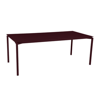 Fermob - Table rectangulaire Calvi en Métal, Aluminium peint - Couleur Rouge - 89.13 x 89.13 x 73.5 
