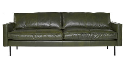 Canapé droit 3 places Cuir Luxe Design Confort Vert