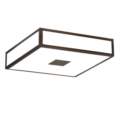 Luminaire - Plafonniers - Plafonnier Mashiko Square LED / 40 x 40 cm - Polycarbonate - Astro Lighting - Bronze - Acier, Polycarbonate