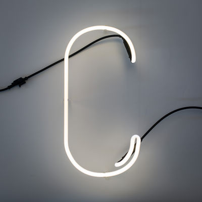 Lighting - Wall Lights - Néon Alphafont Wall light with plug - Letter C by Seletti - C - Glass