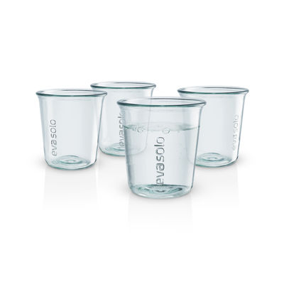 Tavola - Bicchieri  - Bicchiere Recycled - / Set di 4 - 25 cl / Vetro riciclato di Eva Solo - Trasparente - Vetro riciclato