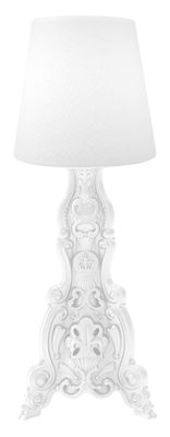 Luminaire - Lampadaires - Lampadaire Madame of Love / Pour l'extérieur - H 200 cm - Design of Love by Slide - Blanc / Abat-jour blanc - Polyéthylène