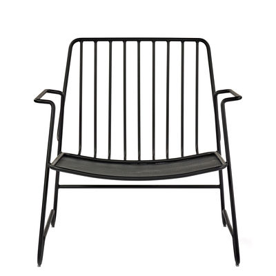 Furniture - Armchairs - Fish & Fish Low armchair - / NO cushion - Steel by Serax - Armchair / Black - Powder coated steel
