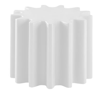 Mobilier - Tables basses - Table basse Gear / Pouf - Ø 55 x H 43 cm - Slide - Blanc - polyéthène recyclable