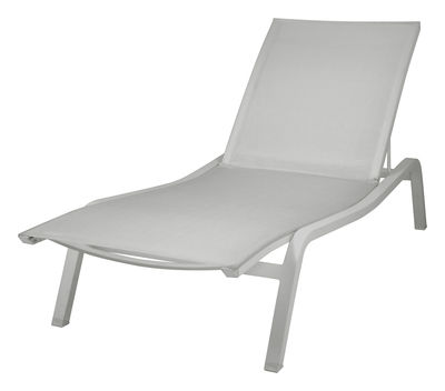 Jardin - Bains de soleil, chaises longues et hamacs - Bain de soleil Alizé XS / larg. 72 cm - 3 positions - Fermob - Gris métal - Aluminium laqué, Toile polyester