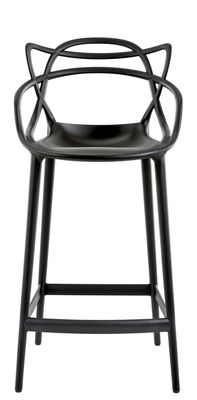 Mobilier - Tabourets de bar - Chaise de bar Masters / H 65 cm - Polypropylène - Kartell - Noir - Technopolymère thermoplastique recyclé