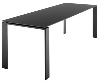 Furniture - Dining Tables - Four Rectangular table - Black - L 190 cm by Kartell - 190 cm - Laminate, Varnished steel
