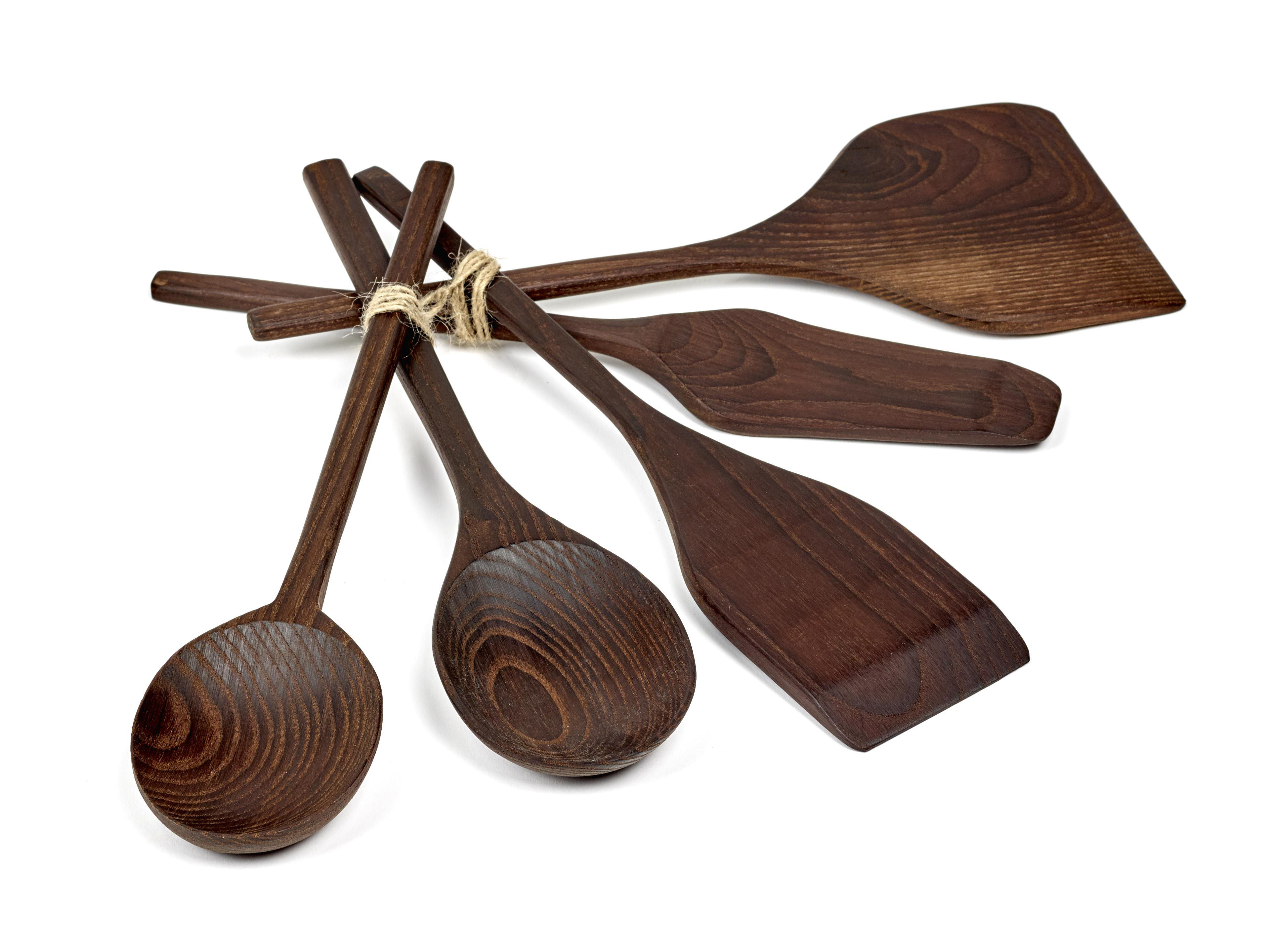 MyFancyCraft Set di 5 utensili da cucina in legno Legno di ciliegio 