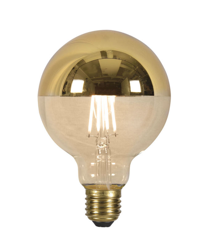 Lighting - Light Bulb & Accessories -  Filament LED bulb E27 glass gold / 4 W - Gold cap - It\'s about Romi - Gold - Glass, Metal
