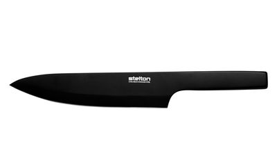 Tisch und Küche - Messer und Schneidebretter - Pure Black Kochmesser / L 34,3 cm - Stelton - Schwarz - verchromter Stahl
