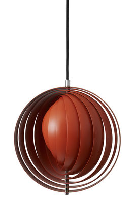Lighting - Pendant Lighting - Moon Pendant - / Ø 34 cm - Panton 1960 by Verpan - Orange - Varnished metal