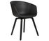 Poltrona imbottita About a chair AAC23 - / Versione cuoio - 4 gambe di Hay