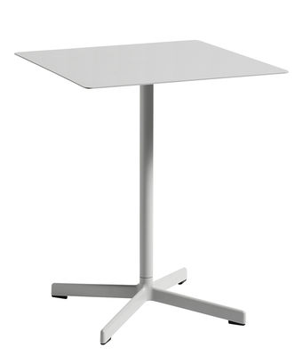 Outdoor - Gartentische - Neu quadratischer Tisch / 60 x 60 cm - Metall - Hay - Hellgrau - Aluminiumguss, epoxidlackiert, Epoxid-lackierter Stahl