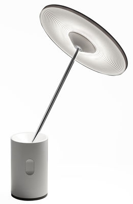 Lighting - Table Lamps - Sisifo Table lamp - LED by Artemide - White / Chromed stem - Aluminium, Chromed brass, PMMA, Zamak