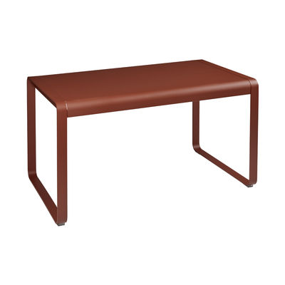 Fermob - Table rectangulaire Bellevie en Métal, Aluminium - Couleur Rouge - 108.35 x 108.35 x 74 cm 