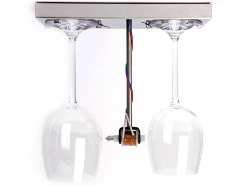 Dekoration - Spaßig und ausgefallen - Türklingel Bottoms Up Doorbell glas metall - DROOG DESIGN - POP CORN - Transparent - Stahl - Kristall, rostfreier Stahl
