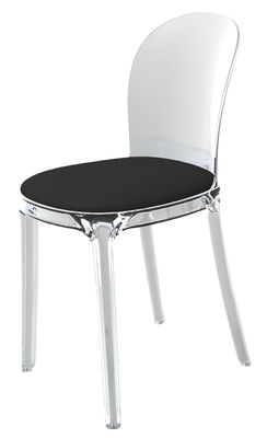 Chaise rembourrée Vanity Chair / Polycarbonate transparent & tissu - Magis transparent en matière plastique