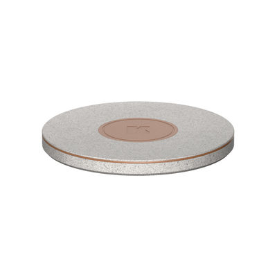 Accessories - High Tech Accessories - wiCHARGE II care induction charger - / QI - Ø 10 cm by Kreafunk - Speckled grey - Leather, Metal, Plastic, Wheat straw fibre