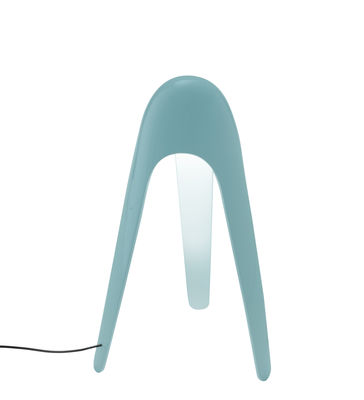 Martinelli Luce - Lampe de table Cyborg en Métal, Aluminium verni - Couleur Bleu - 175 x 34.76 x 31 
