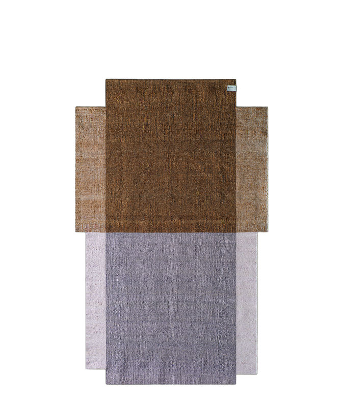 Dekoration - Teppiche - Teppich Nobsa Small textil rosa beige / 214 x 130 cm - ames - Ockerfarben & rosa - Schurwolle