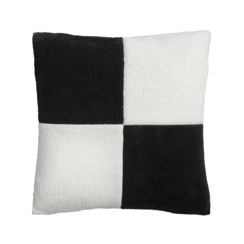 Décoration - Coussins - Coussin Check tissu noir blanc / 40 x 40 cm - & klevering - Noir & blanc - Coton, Polyester