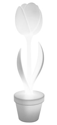 Arredamento - Mobili Ados  - Lampada a stelo Tulip Outdoor - h 150 cm - Per l'interno di MyYour - Bianco - Per l'esterno - Polietilene