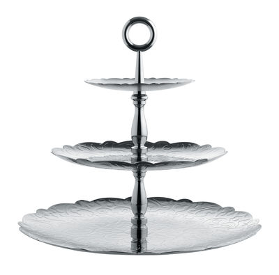 Tableware - Trays and serving dishes - Dressed for X-mas Presentation dish - 3 levels - H 31 cm by Alessi - Stainless steel - Polished stainless steel