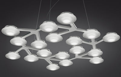 Illuminazione - Lampadari - Sospensione LED NET - circolare - Ø 65 cm di Artemide -  - alluminio verniciato, Metacrilato