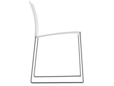 Möbel - Stühle  - M1 Stapelbarer Stuhl - MDF Italia - Weiß - Gestell aus Edelstahl - rostfreier Stahl