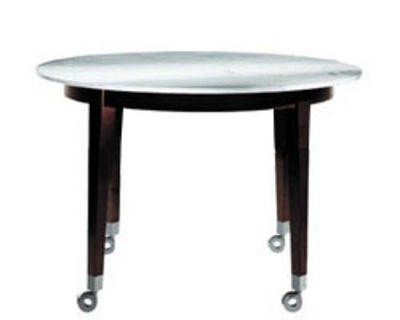 Mobilier - Mobilier d'exception - Table ronde Neoz / Ø 129 cm - Driade - Ebène/ marbre - Acajou, Marbre