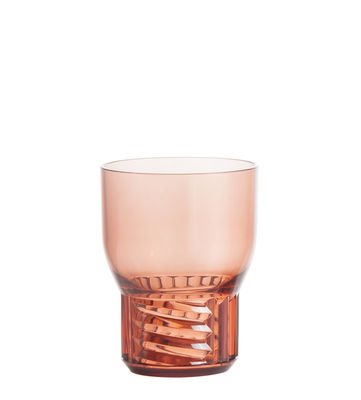Image of Bicchiere Trama Small - / H 11 cm di Kartell - Rosa - Materiale plastico
