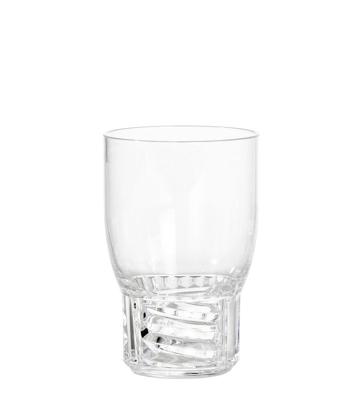 Tableware - Wine Glasses & Glassware - Trama Medium Glass plastic material transparent / H 13 cm - Kartell - Crystal - Technopolymer