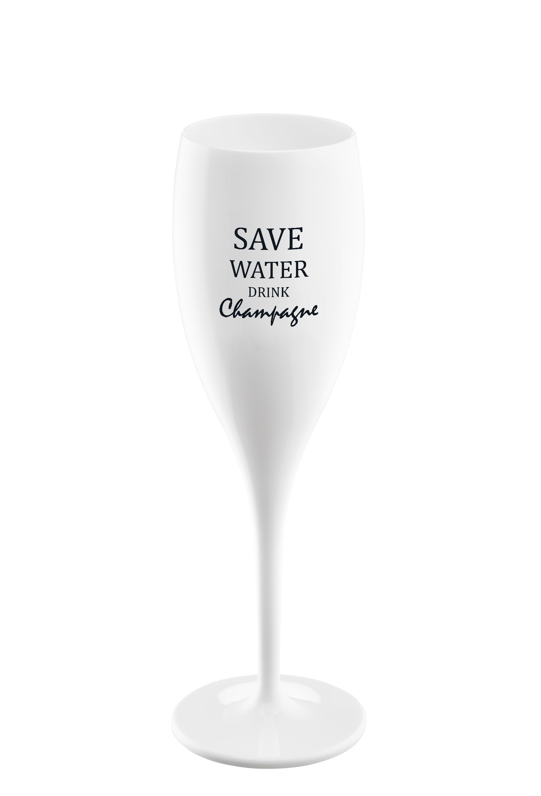 koziol Cheers Verre à champagne Plastique blanc 5.7 x 5.7 x 19.1 cm 4 pièces 